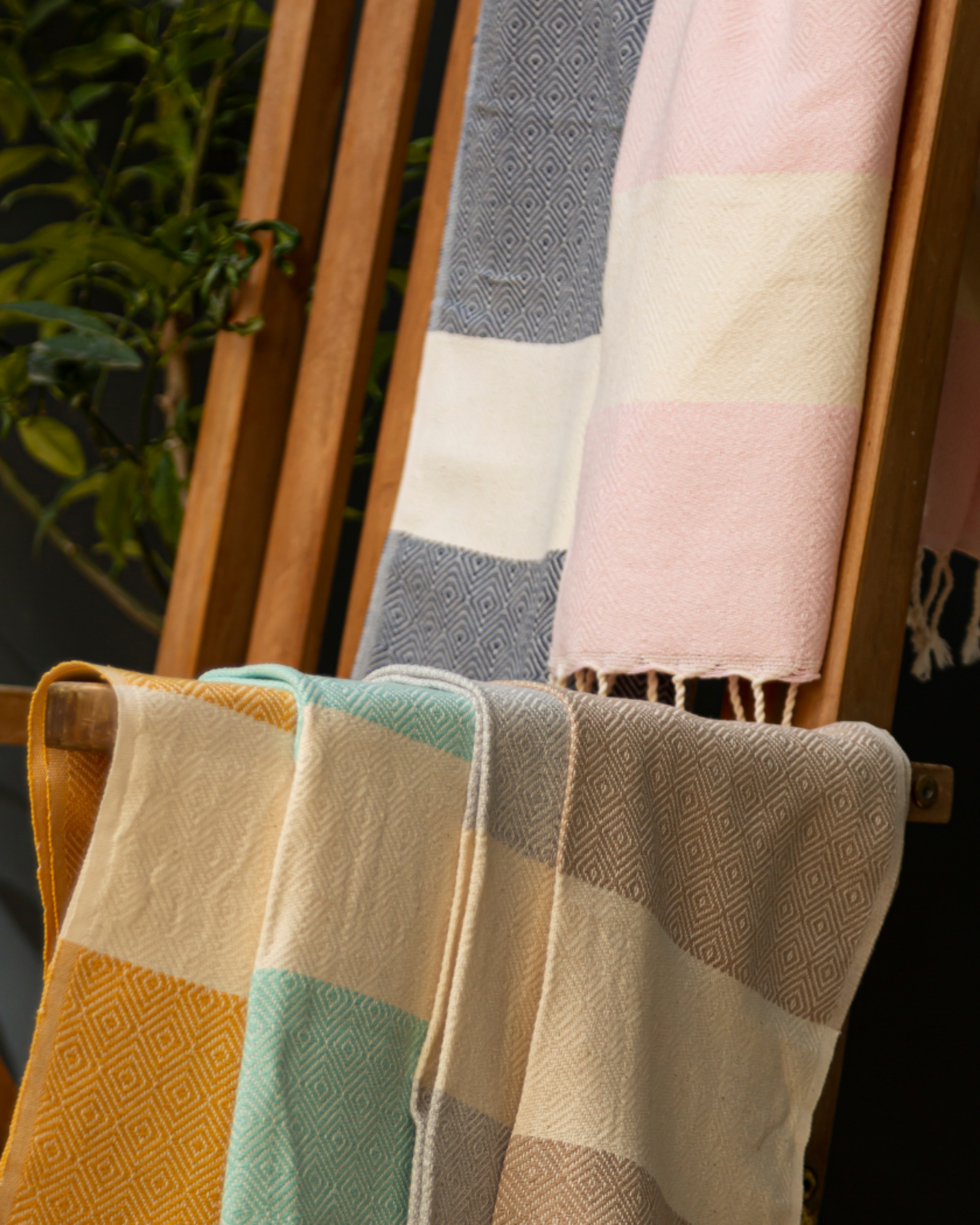 DIAMANT Hammam Towel, Beach Towel, Pestemal - Yellow